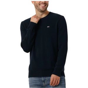 Tommy Jeans, Truien, Heren, Blauw, XL, Katoen, Heren Essential C-Neck Sweater