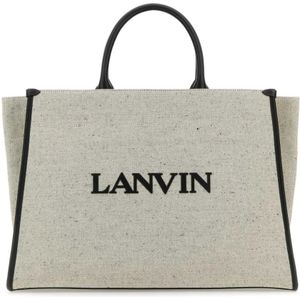 Lanvin, Tassen, Dames, Grijs, ONE Size, Katoen, Handbags