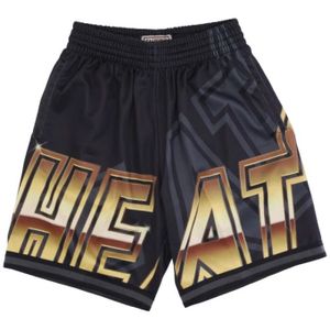 Mitchell & Ness, Basketbalshorts NBA Big Face Zwart, Heren, Maat:L