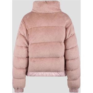 Moncler, Jassen, Dames, Roze, M, Polyester, Gewatteerde Thermische Donsjas