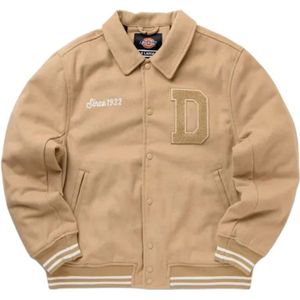 Dickies, Universitaire wollen blend jas Beige, Heren, Maat:S