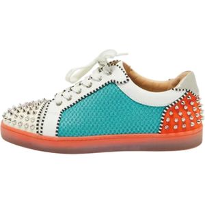 Christian Louboutin Pre-owned, Pre-owned, Heren, Veelkleurig, 43 EU, Leer, Pre-owned Mesh sneakers