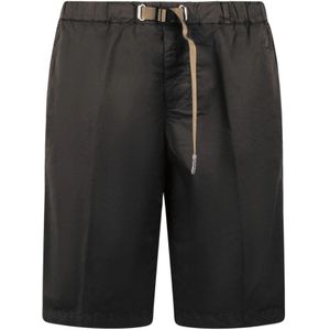 White Sand, Korte broeken, Heren, Zwart, XS, Katoen, Verstelbare Band Katoenen Bermuda Shorts