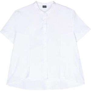 Fay, Blouses & Shirts, Dames, Wit, XS, Katoen, Witte Poplin Panel Shirt