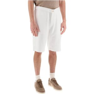 Brunello Cucinelli, Long Shorts Wit, Heren, Maat:S