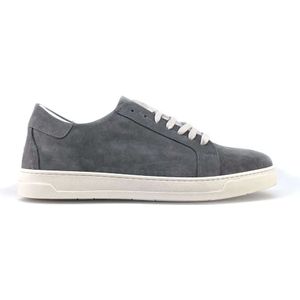 Duca di Morrone, Schoenen, Heren, Grijs, 44 EU, Suède, Grijze Suède Sneakers Lente/Zomer Collectie