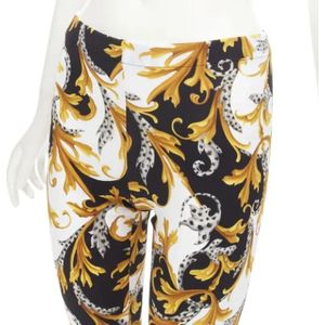 Versace Pre-owned, Pre-owned, Dames, Geel, S, Pre-owned Fabric bottoms