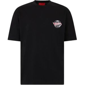 Vision OF Super, Tops, Heren, Zwart, M, Zwart T-shirt met rode auto print