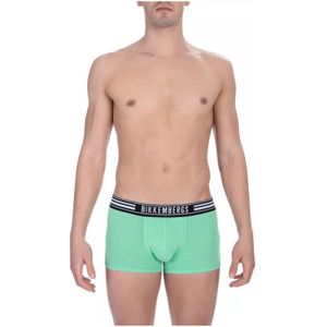 Bikkembergs, Groen Katoenen Ondergoed Trunk Bi-pack Groen, Heren, Maat:XL