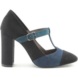 Made in Italia, Schoenen, Dames, Zwart, 40 EU, Leer, Gesp Pumps met 10cm Hak