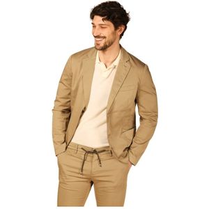 Mason's, Jassen, Heren, Beige, M, Satijn, Da Vinci Travel Heren Blazer