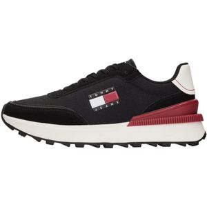 Tommy Jeans, Schoenen, Heren, Zwart, 40 EU, Suède, Sneakers Zwart