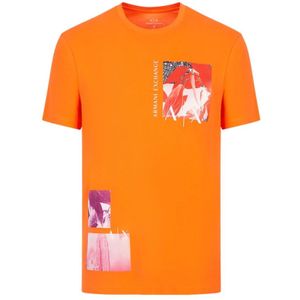 Armani Exchange, Tops, Heren, Oranje, M, Katoen, T-Shirts