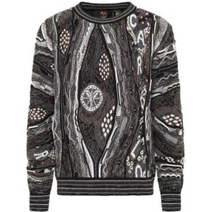 Carlo Colucci, Truien, Heren, Zwart, XL, Gebreide kleding met ronde hals - Senior Sweater C11011