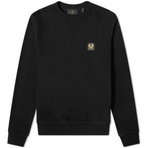 Belstaff, Sweatshirts & Hoodies, Heren, Zwart, 3Xl, Katoen, Klassieke Zwarte Katoenen Sweatshirt