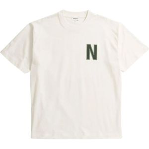 Norse Projects, Tops, Heren, Wit, M, Katoen, T-Shirts