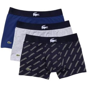 Lacoste, Ondergoed, Heren, Grijs, M, Katoen, Kleurrijke Boxershorts 3-Pack