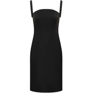 Versace, Verhoog je stijl met deze prachtige sheath jurk Zwart, Dames, Maat:S