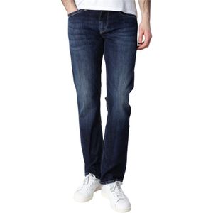 Pepe Jeans, Jeans, Heren, Blauw, W34 L36, Denim, Relaxed Straight Fit Donkerblauwe Jeans