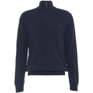 Ralph Lauren, Truien, Heren, Blauw, M, Wol, Blauwe Gebreide Trui Aw 24 voor Mannen