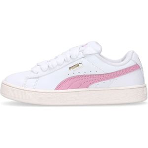 Puma, Schoenen, Dames, Wit, 36 EU, Wit/Roze Lila Suede Sneakers