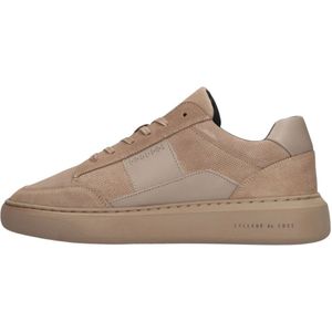 Cycleur de Luxe, Schoenen, Heren, Beige, 42 EU, Leer, Taupe Nubuck Lage Top Sneakers