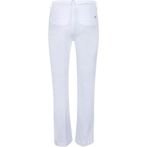 Liu Jo, Jeans, Dames, Wit, W27, Katoen, Witte Bootcut Stretch Katoenen Jeans