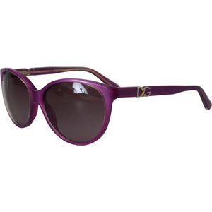 Dolce & Gabbana, Accessoires, Dames, Paars, ONE Size, Paarse Acetaat Ronde Shades Zonnebril