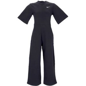 Nike, Sportswear Jersey Jumpsuit voor dames Zwart, Dames, Maat:M