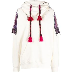 Etro, Sweatshirts & Hoodies, Dames, Wit, S, Katoen, Hoodie