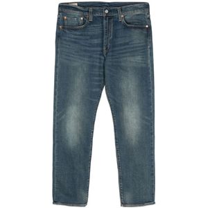 Levi's, Jeans, Heren, Blauw, W30, Denim, Blauwe Denim Tapered Leg Jeans