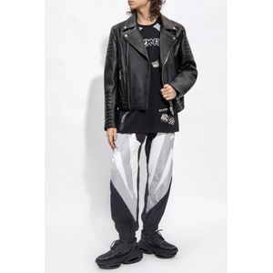 Balmain, Broeken, Heren, Grijs, M, Logo Patch Joggingbroek