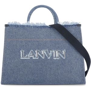 Lanvin, Tote Bags Blauw, Dames, Maat:ONE Size