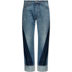 Alexander McQueen, Jeans, Heren, Blauw, XL, Denim, Jeans met logo