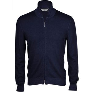 Gran Sasso, Truien, Heren, Blauw, S, Gran Sasso Cardigan met rits