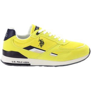 U.s. Polo Assn., Gele Print Slip-On Sneakers Geel, Heren, Maat:43 EU