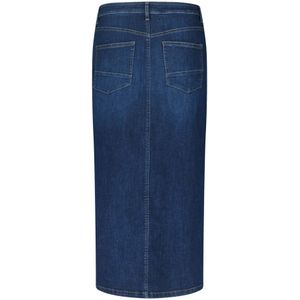 Betty Barclay, Rokken, Dames, Blauw, 2Xl, Denim, Casual Denim Rok met Wassing