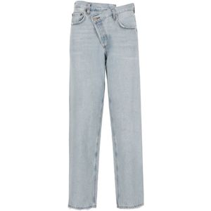 Agolde, Jeans, Dames, Blauw, W25, Katoen, Lichtblauwe katoenen jeans voor vrouwen