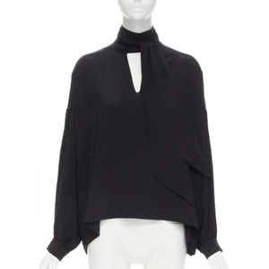 Balenciaga Vintage, Pre-owned Silk tops Zwart, Dames, Maat:S