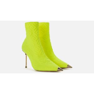 Elisabetta Franchi, Schoenen, Dames, Groen, 37 EU, Gebreide Jacquard Soklaars - Maat 38,5