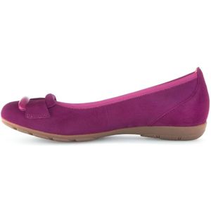 Gabor, Schoenen, Dames, Paars, 40 EU, Fuchsia Leren Ballerina Schoenen