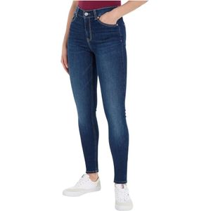 Tommy Jeans, Jeans, Dames, Blauw, W26 L32, Katoen, Donker Denim Skinny Katoen Stretch Jeans