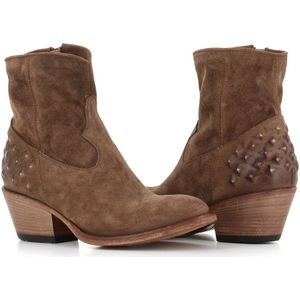 Alberto Fasciani, Schoenen, Dames, Beige, 39 EU, Suède, Beige Suède Studs Laarzen