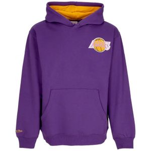 Mitchell & Ness, Sweatshirts & Hoodies, Heren, Paars, XL, NBA Premium Fleece Vintage Logo Hoodie