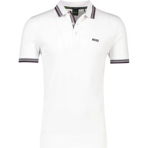 Hugo Boss, Tops, Heren, Wit, 6Xl, Katoen, Witte Polo Shirt met Korte Mouwen