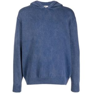 President's, Blauwe Katoenen Hoodie met Drop-Shoulder Blauw, Heren, Maat:L