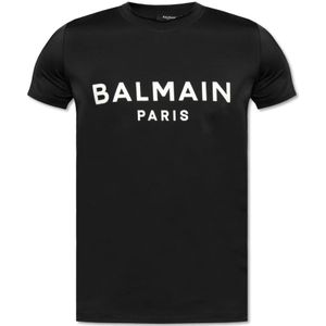 Balmain, Tops, Heren, Zwart, S, Zwem T-shirt met logo