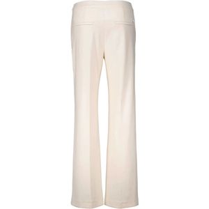 Mac, Broeken, Dames, Beige, S L32, Dames Crème Lange Broek