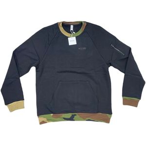Moschino, Sweatshirts & Hoodies, Heren, Zwart, L, Heren Zwart Camouflage Sweatshirt