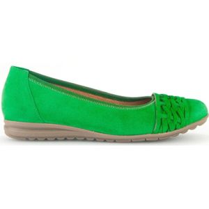 Gabor, Schoenen, Dames, Groen, 35 1/2 EU, Groene Velvet Klassieke Comfortabele Ballerina Schoenen